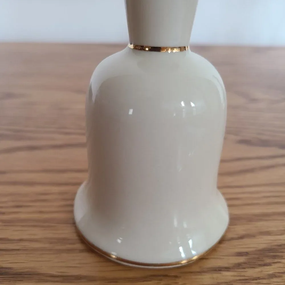 Vintage 1974 and 1975 Porcelain Ceramic Christmas Holiday Hand Dinner Bells